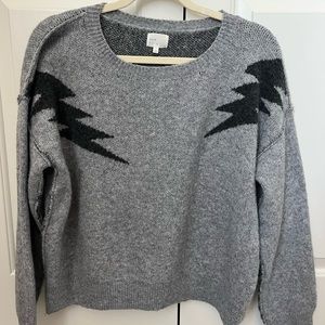 large grey sweater